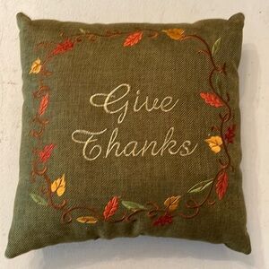 Give Thanks Throw Pillow 🍁🙏🏻🦃🍂
